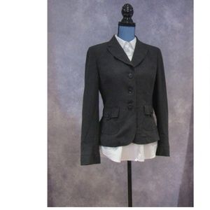 LOFT Dark Gray Wool Blend Blazer Size 6